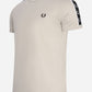 fred perry taped ringer t-shirt concrete black