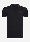 Fred Perry Polo's  Twin tipped fred perry shirt - black tawny port 