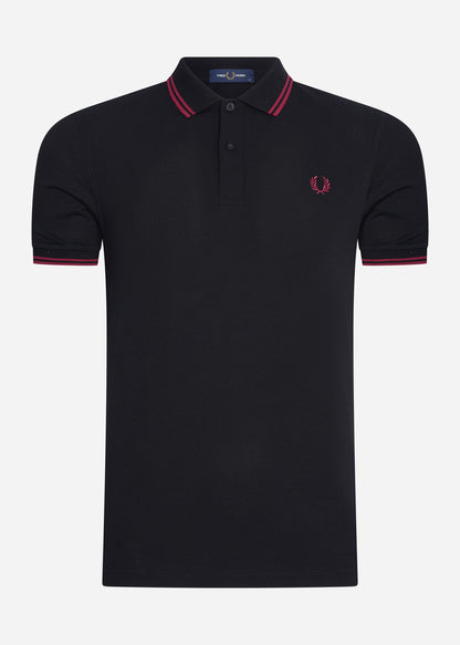 Fred Perry Polo's  Twin tipped fred perry shirt - black tawny port 