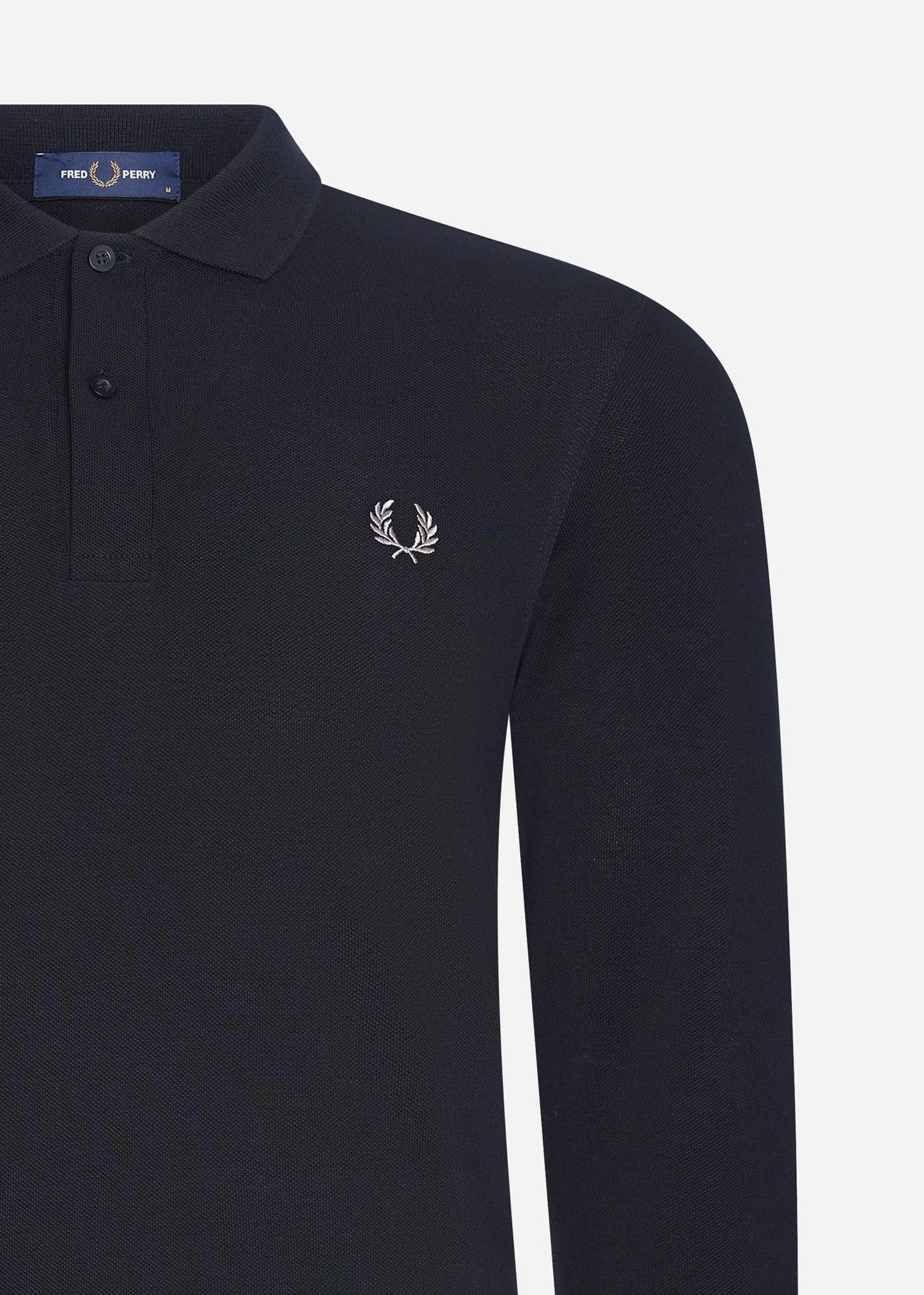 Fred Perry long sleeve polo black zwart