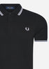 Fred Perry Polo's  Twin tipped fred perry shirt - black white white 