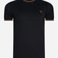 fred perry twin tipped t-shirt black shade stone