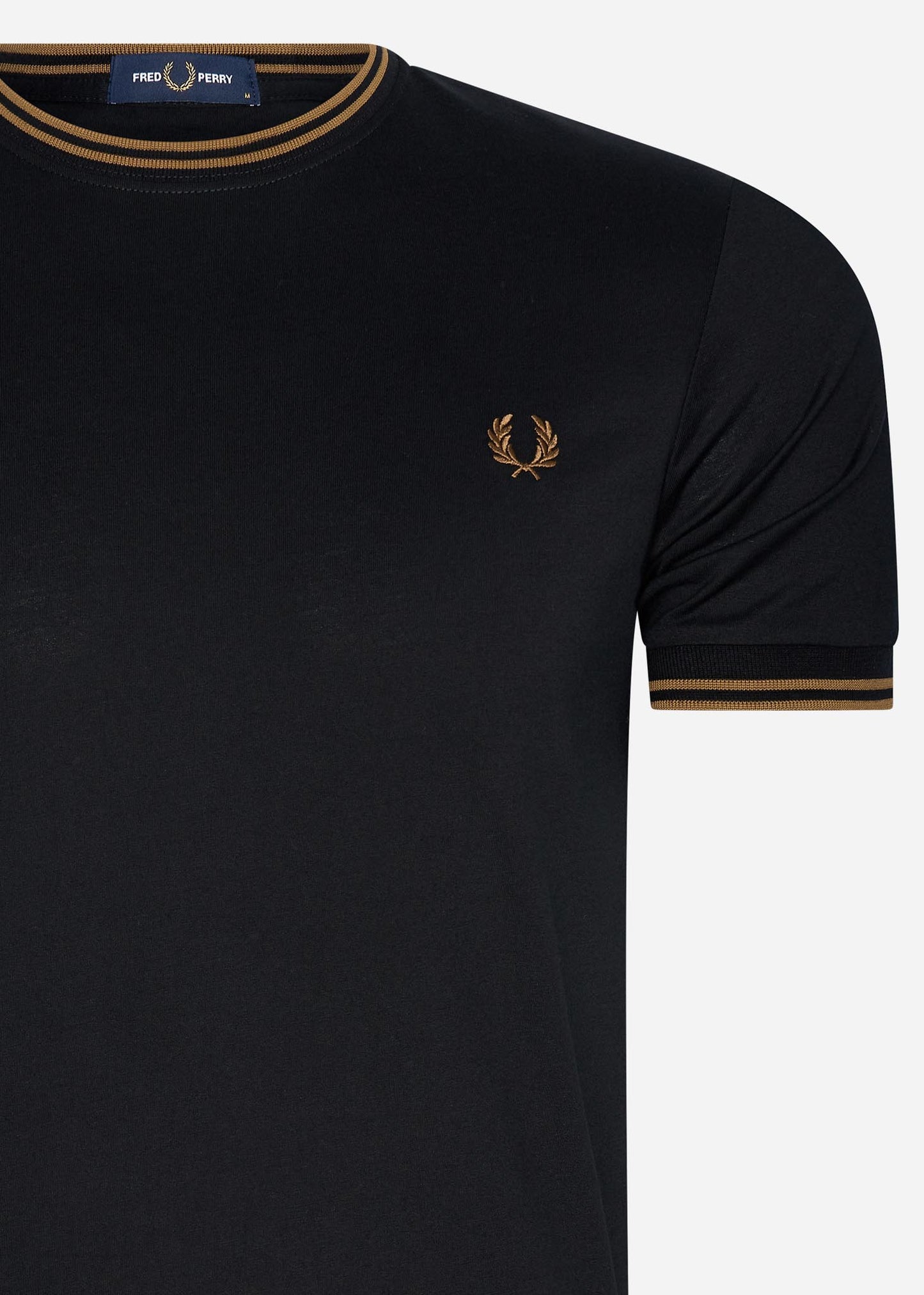 fred perry twin tipped t-shirt black shade stone