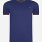 fred perry t-shirt tipped french navy