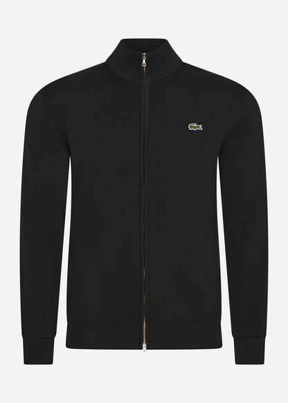 Lacoste Vesten  A Zip through sweater - black 