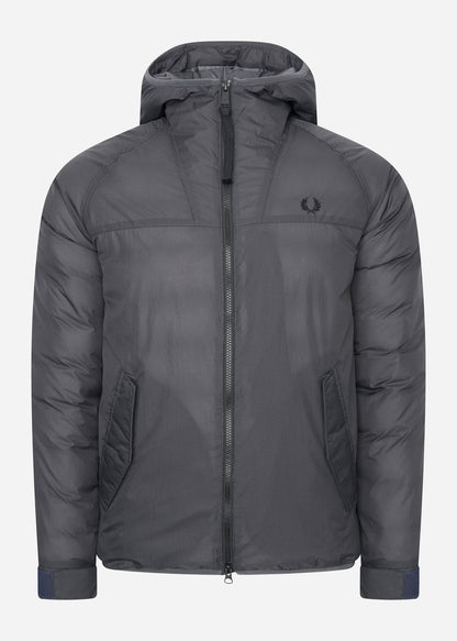 Fred Perry Jassen  Insulated hooded jacket - gunmetal 