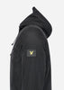 Lyle & Scott Jassen  Wadded dual pocket jacket with face guard - jet black 