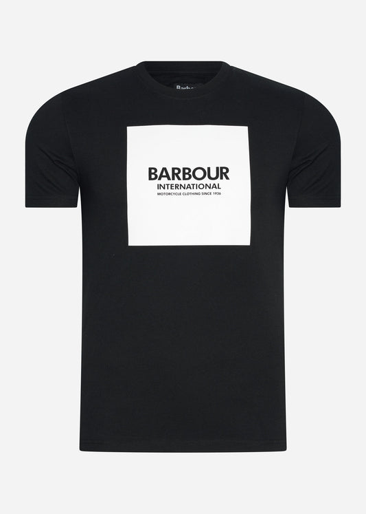 Barbour International block t-shirt black white