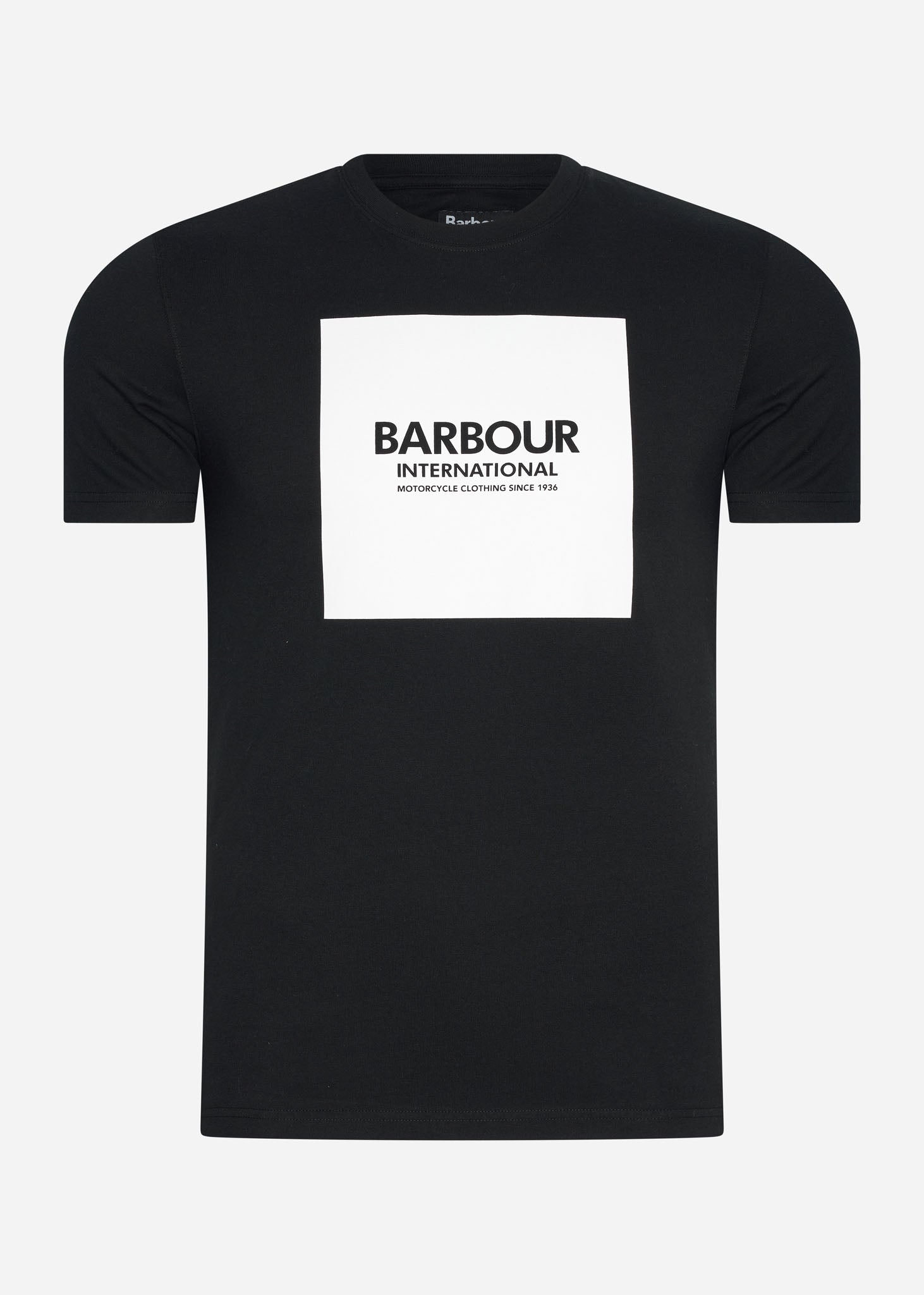 Barbour International T-shirts  Block tee - black white 