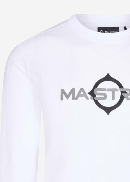 MA.Strum Longsleeve Tees  LS logo print tee - optic white 