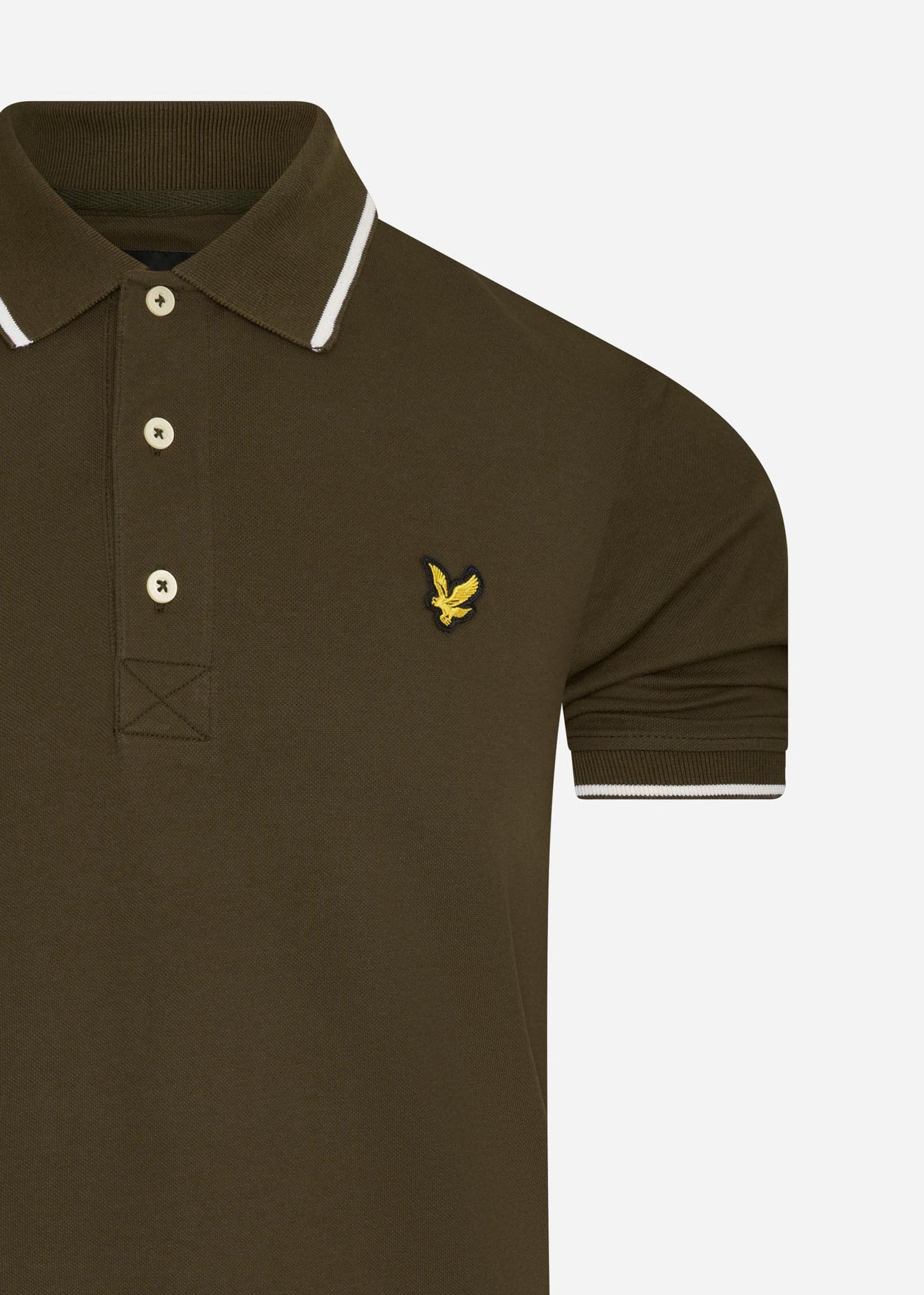 Lyle & Scott Polo's  Tipped polo shirt - olive white 