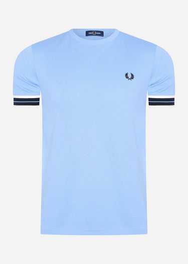 Fred Perry T-shirts  Tramline tipped pique t-shirt - sky 