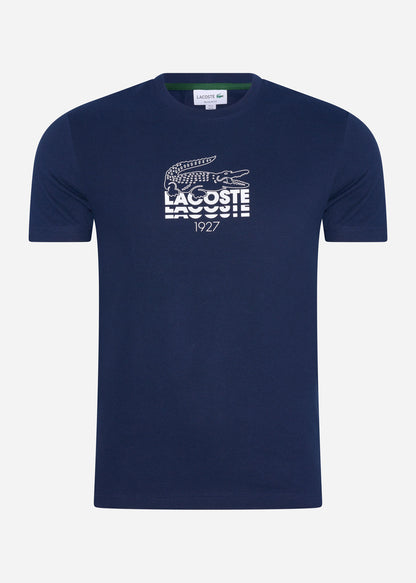 Lacoste T-shirts  Lacoste branding t-shirt - navy blue 