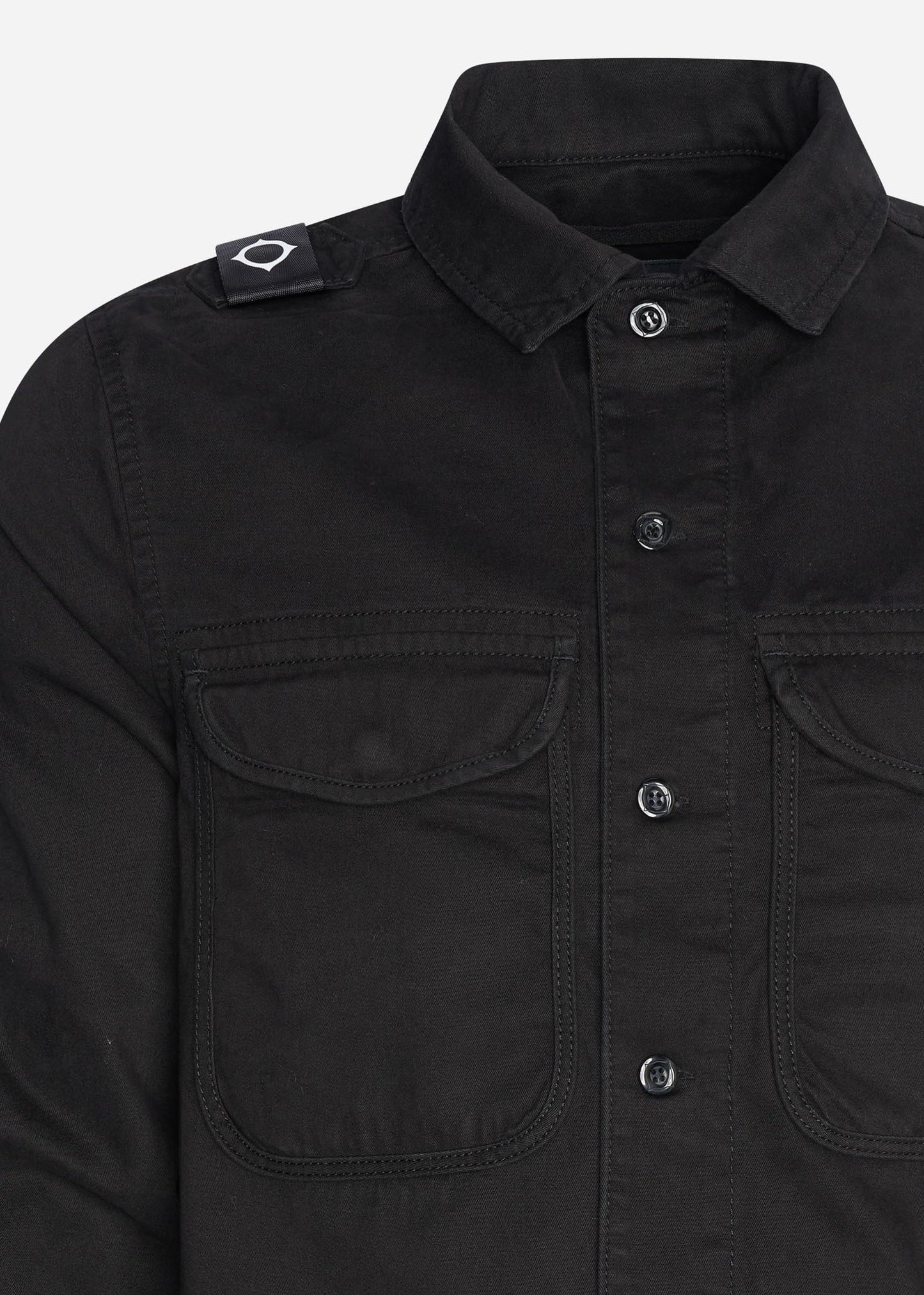 MA.Strum Overshirts  Two pocket overshirt - jet black 