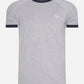 Panelled taped t-shirt - steel marl - Fred Perry