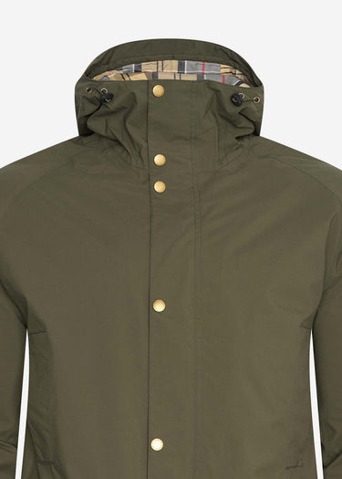 Barbour Jassen  Waterproof hooded bedale - olive dress 