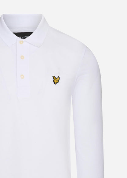 Lyle & Scott Longsleeve Polo's  LS polo shirt - white 