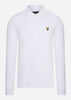 Lyle & Scott Longsleeve Polo's  LS polo shirt - white 