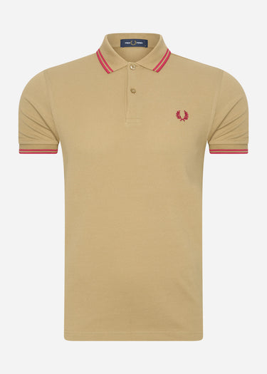 Fred Perry Polo's  Twin tipped polo - warm stone blood 