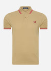 Fred Perry Polo's  Twin tipped polo - warm stone blood 