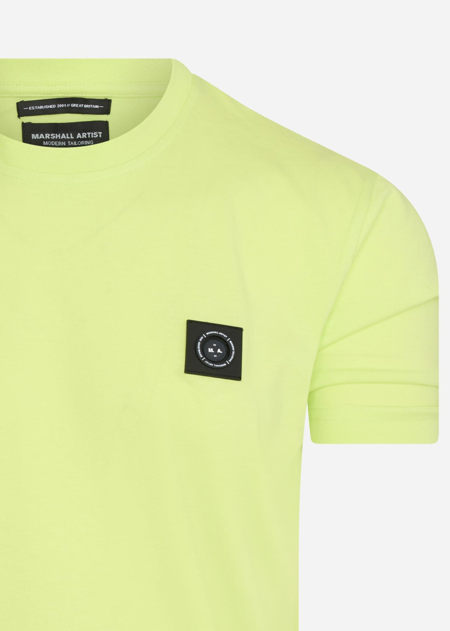 marshall artist faded lime t-shirt