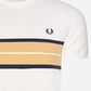 Tramline panel t-shirt - snow white - Fred Perry