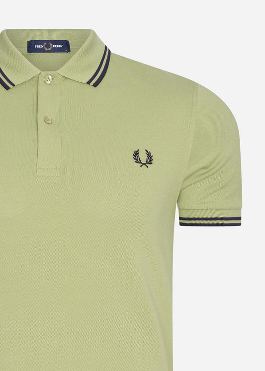 Twin tipped fred perry shirt - sage green - Fred Perry