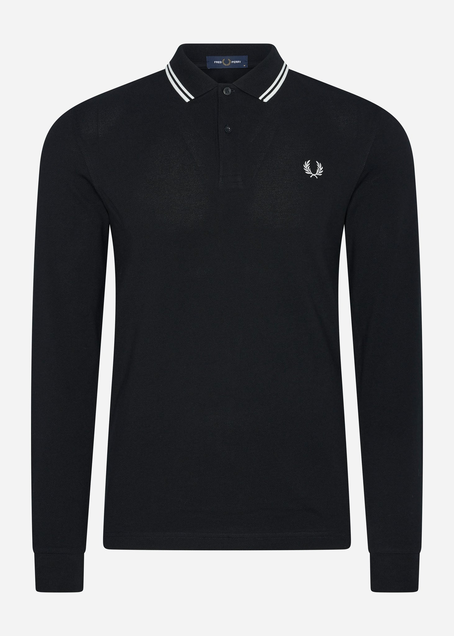 Fred Perry Longsleeve Polo's  Ls twin tipped polo shirt - black 