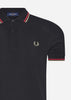 Fred Perry Polo's  Twin tipped fred perry shirt - black washed red sage green 