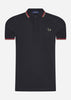 Fred Perry Polo's  Twin tipped fred perry shirt - black washed red sage green 