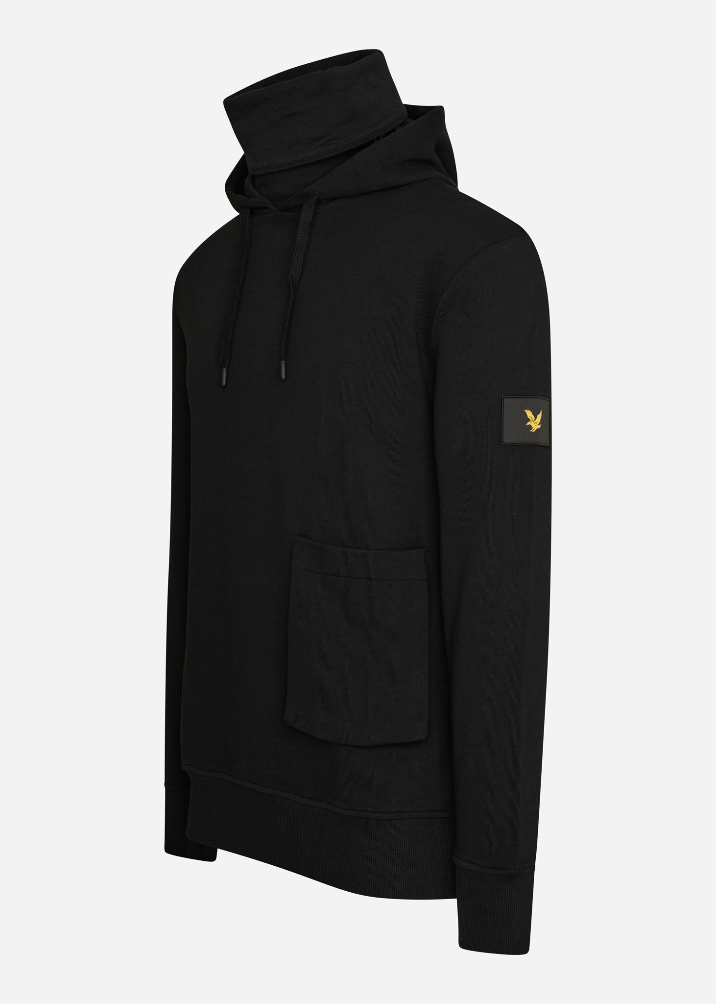 lyle and scott face covered hoodie black