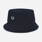 fred perry pique bucket hat navy