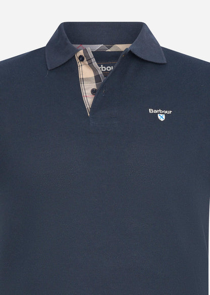 Barbour Polo's  Barbour tartan pique polo - new navy 