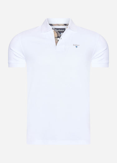 Barbour Polo's  Tartan pique polo shirt - white dress 