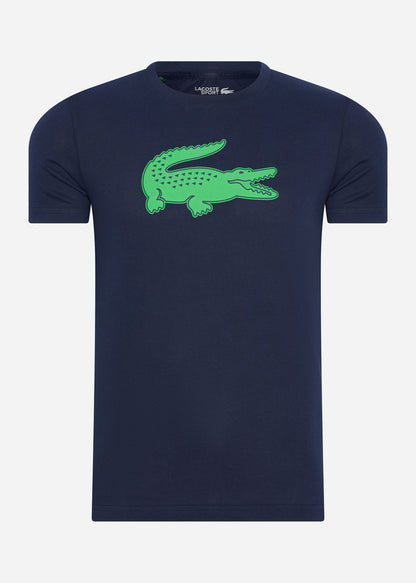 Lacoste T-shirts  Printed t-shirt - navy blue clover green 