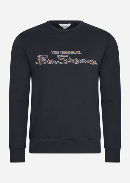 Ben Sherman Truien  Signature logo sweat - black 