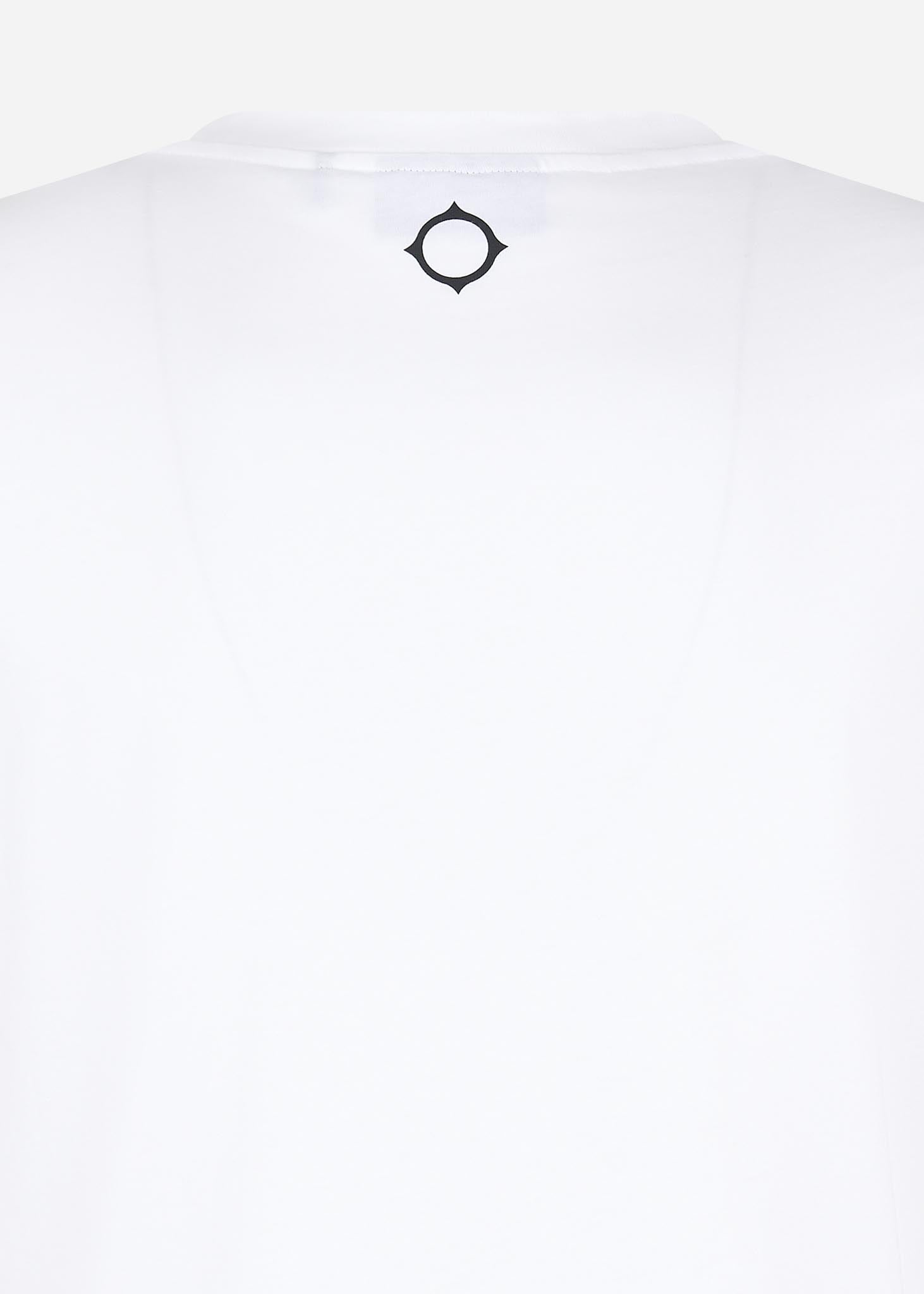mastrum half body print t-shirt white