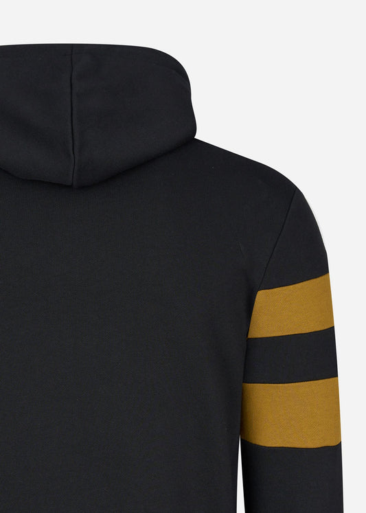 fred perry tipped hoodie black 