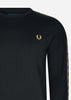 Fred Perry Longsleeve Tees  Long sleeve laured taped tee - black gold 