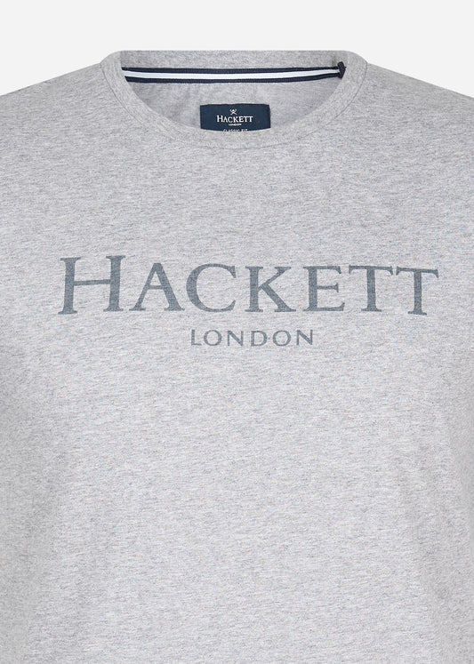 hackett london t-shirt grijs light grey marl 