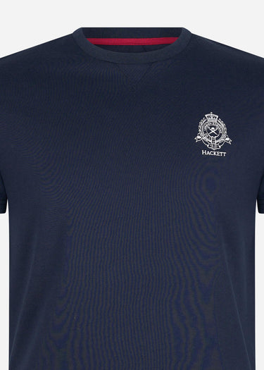 Hackett London T-shirts  Heritage logo tee - navy blazer 