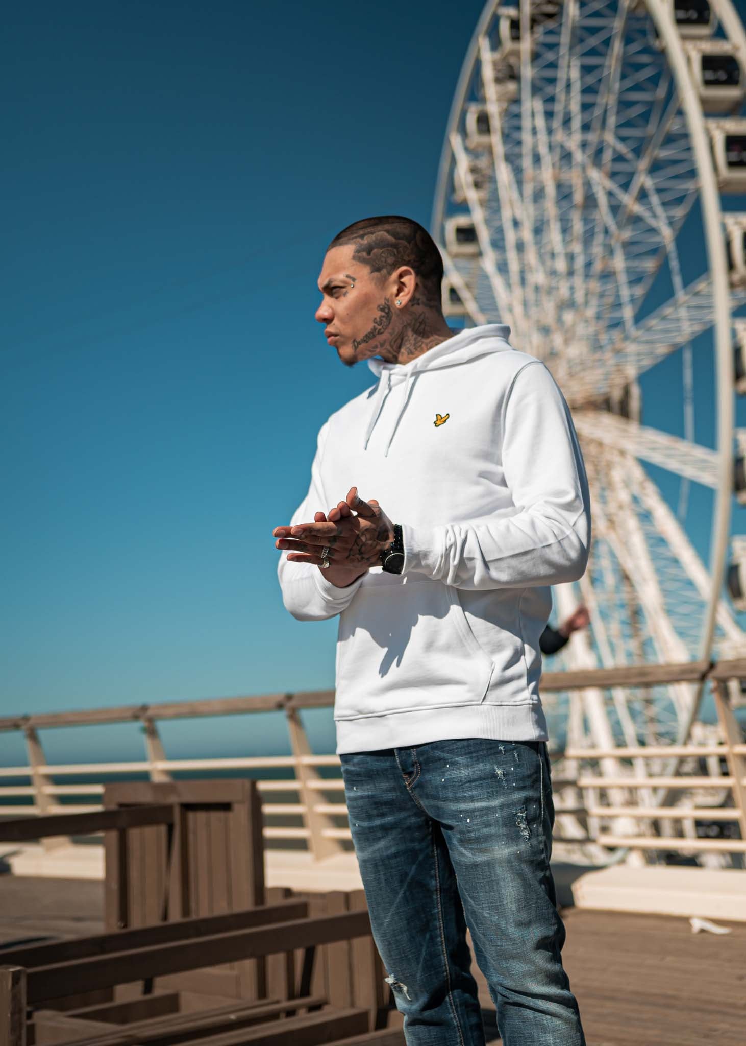 Lyle & Scott Hoodies  Pullover hoodie - white 