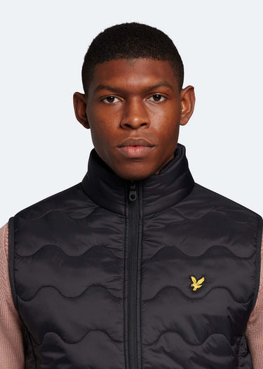 Lyle & Scott Bodywarmers  Crest quilted gilet - jet black 