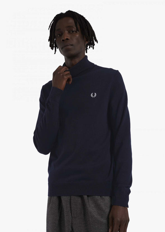 Fred Perry roll neck jumper navy