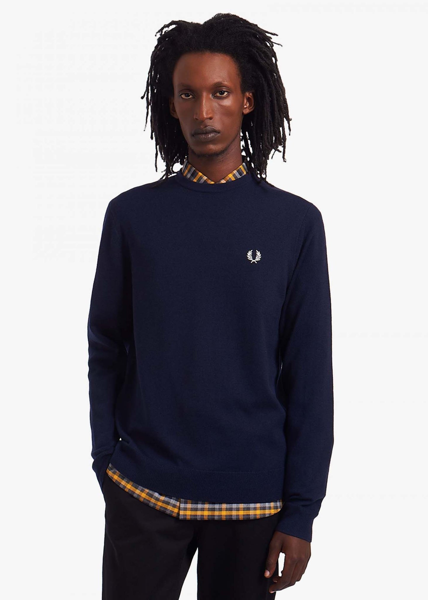 Fred Perry crewneck jumper navy