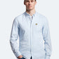 LS slim fit gingham shirt - light blue white