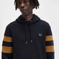 fred perry tipped hoodie black
