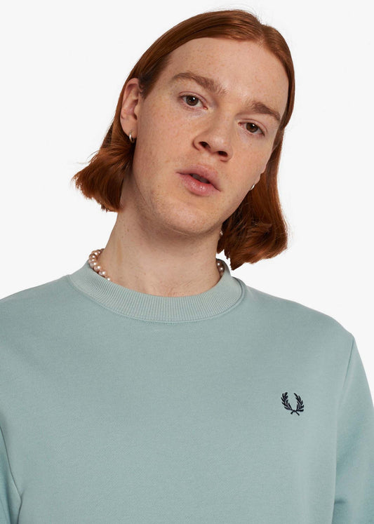 Fred Perry crewneck sweater silver blue