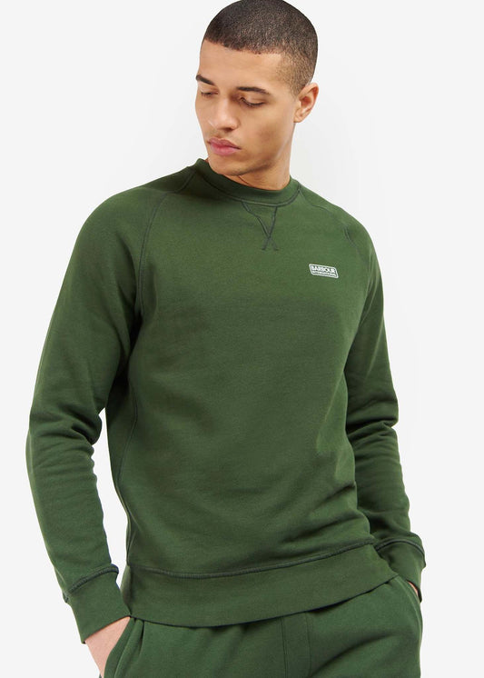 Barbour International crew neck sweater green