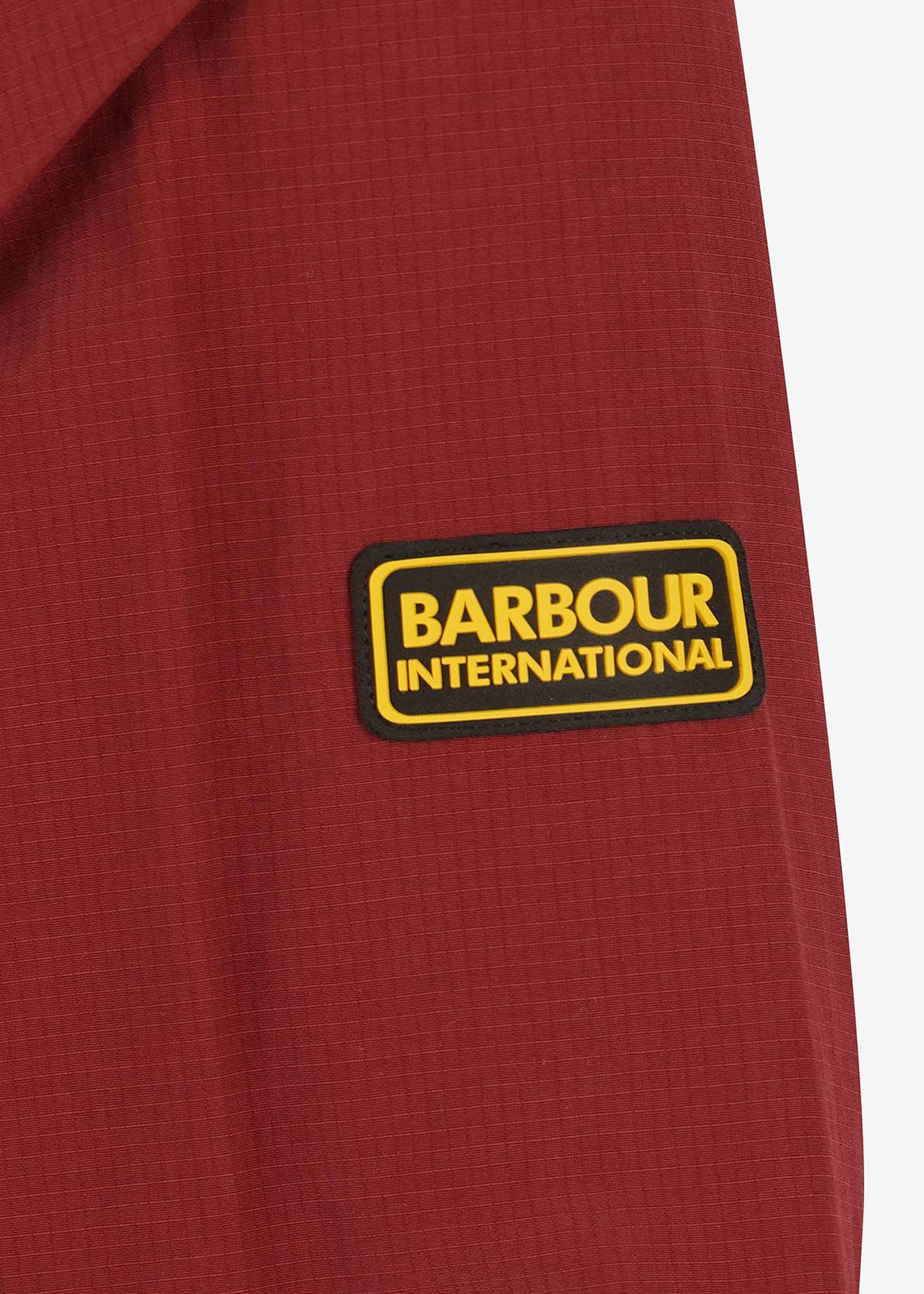 Barbour International overhead jacket wine red